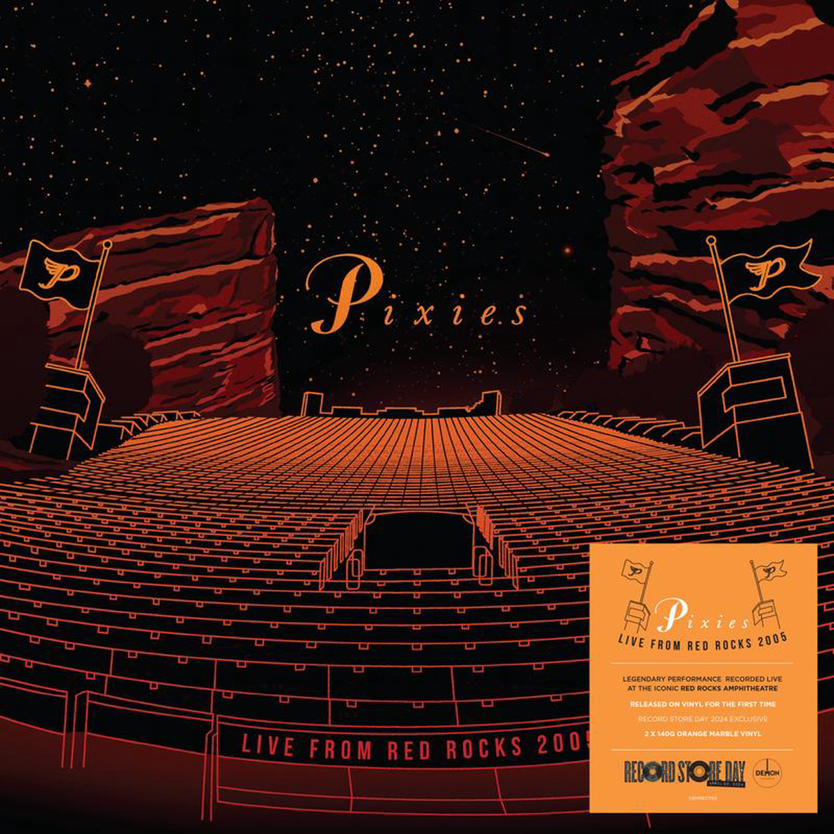 PIXIES 8211 Live From Red Rocks 2005 (RSD 2024) 8211 2 LP 8211 140g Orange Marble Vinyl RSD 2024