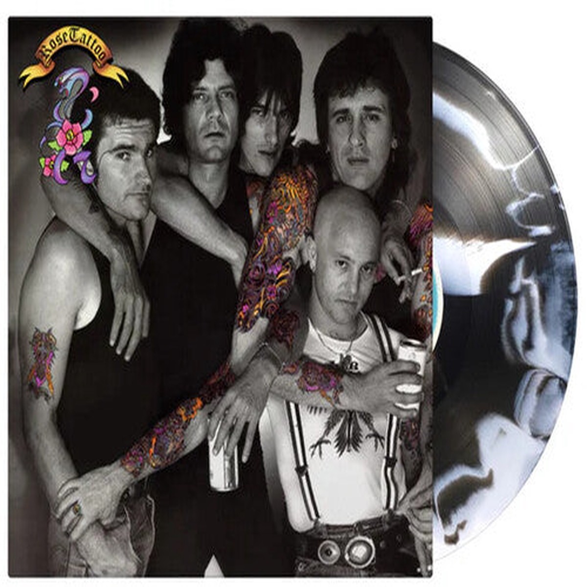 Rose Tattoo: Assault & Battery – Limited 140-Gram White & Black Swirl Colored Vinyl – VINYL LP