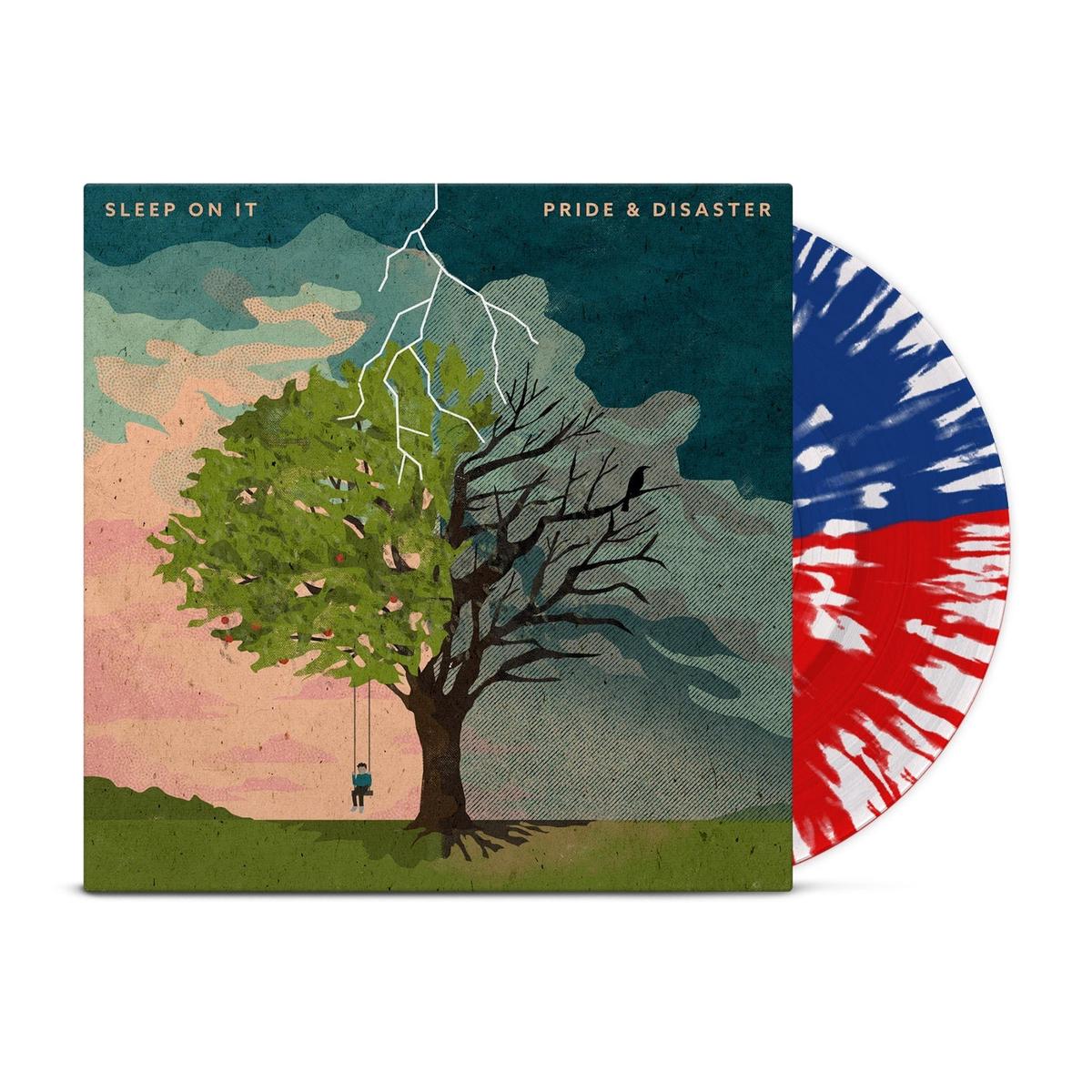 Pride & Disaster Blue/Red Split W/ White Splatter Limited to 250