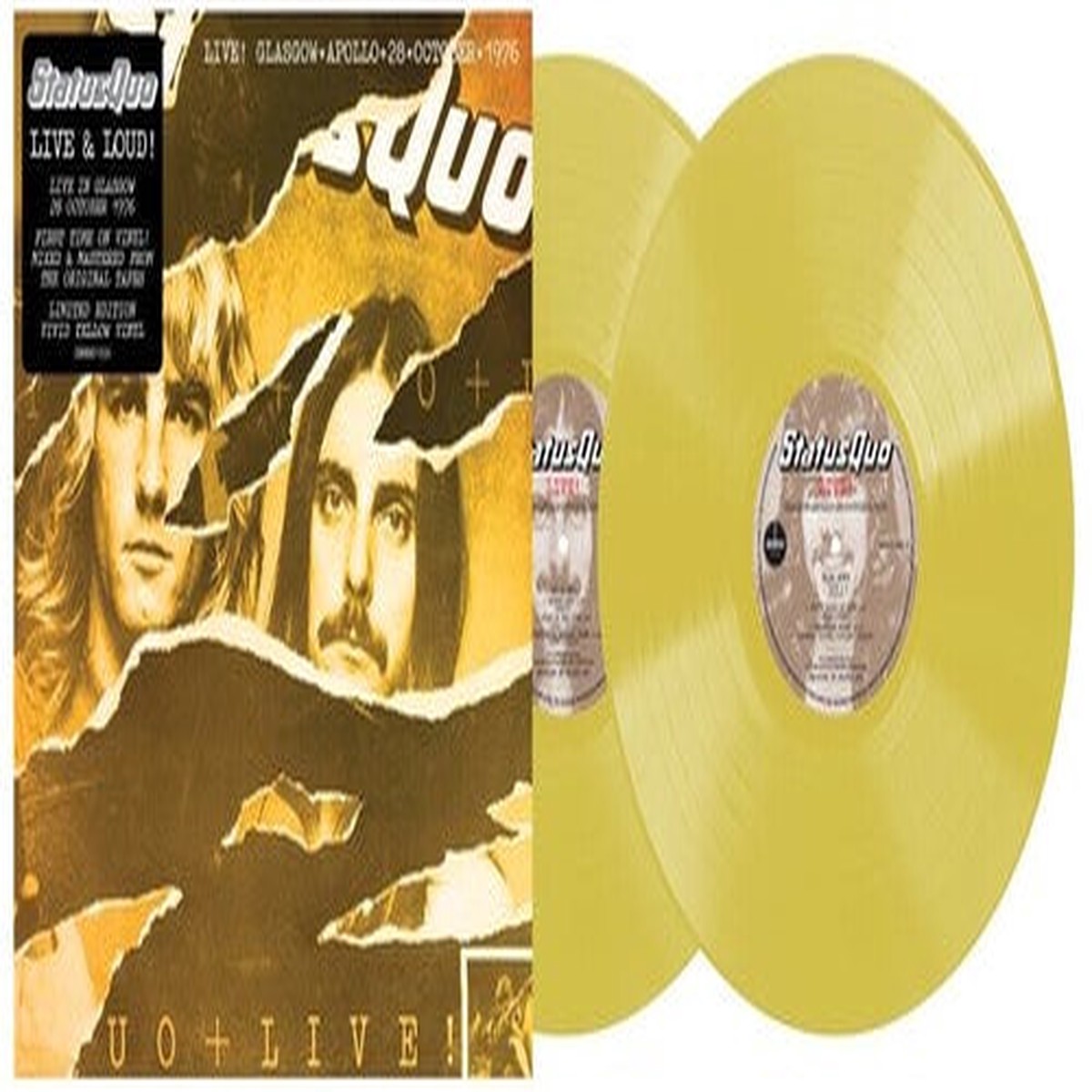 Status Quo: 28th October 1976 Live – 140-Gram Yellow Colored Vinyl – VINYL LP