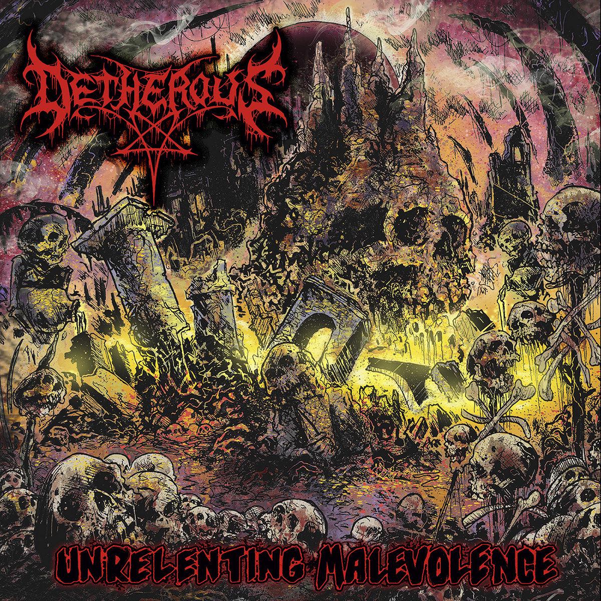Detherous – Unrelenting Malevolence (Red & Black Color Merge Vinyl) (LP)