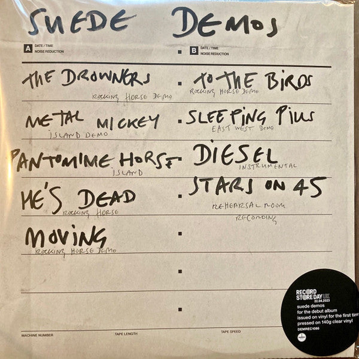 SUEDE – SUEDE DEMOS: CLEAR VINYL – LP