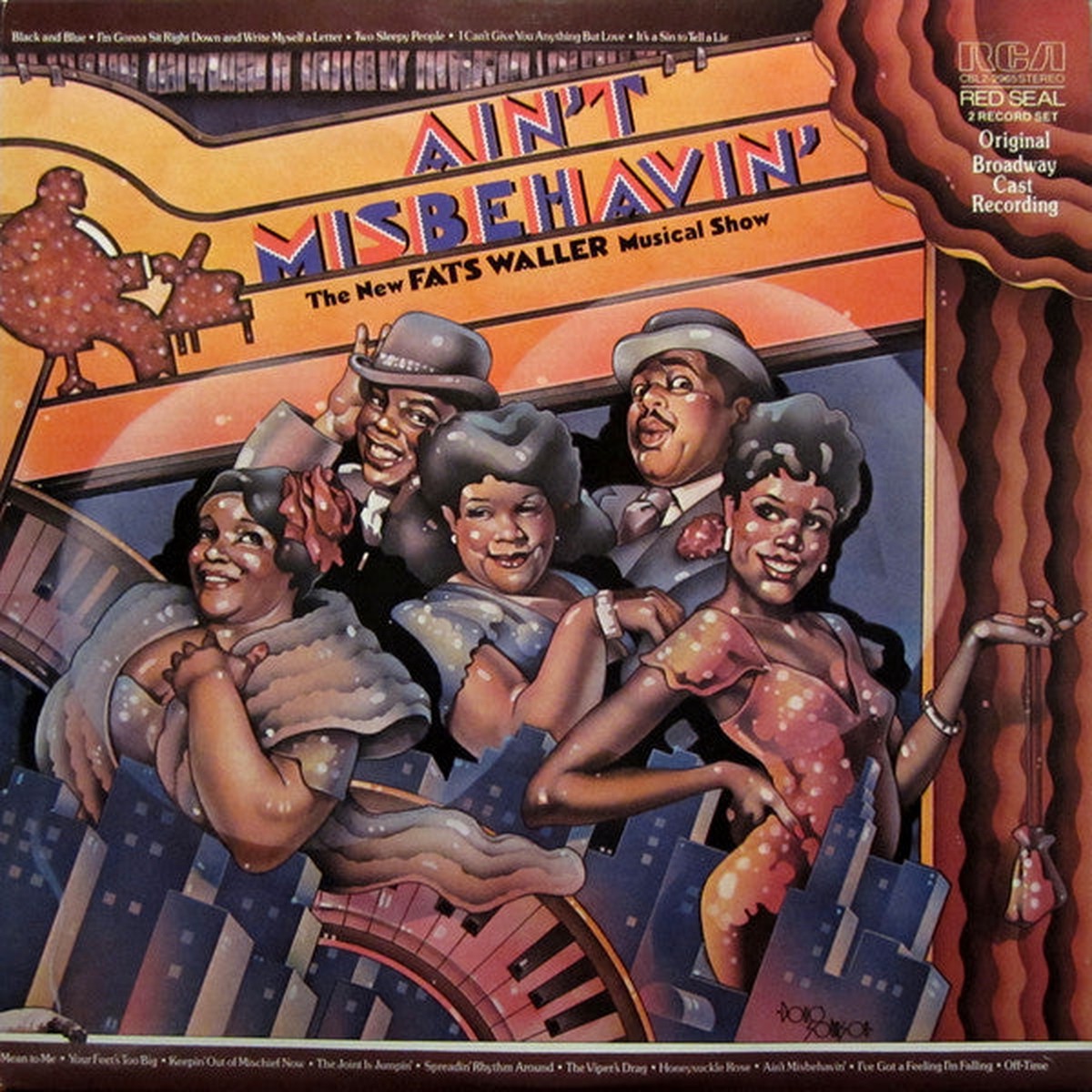 "Ain't Misbehavin'" Original Broadway Cast - Ain't Misbehavin': The New Fats Waller Musical Show (2xLP, Album, Ind)