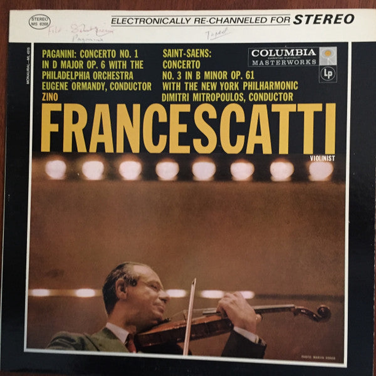 Zino Francescatti, Niccol Paganini, Camille Saint-Sans - Paganini + Saint Sans (LP, RE)