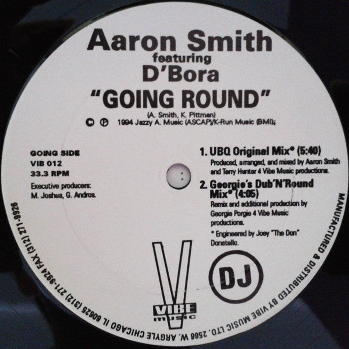 Aaron Smith Featuring D'Bora - Going Round (12", Promo)