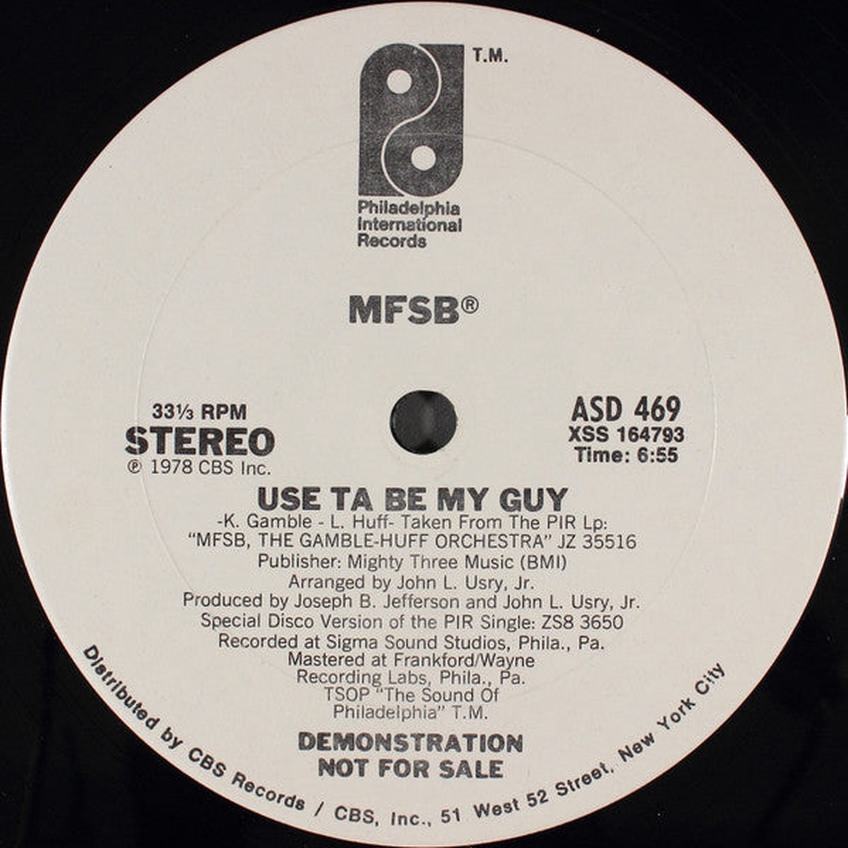 MFSB - Use Ta Be My Guy (12", Promo)