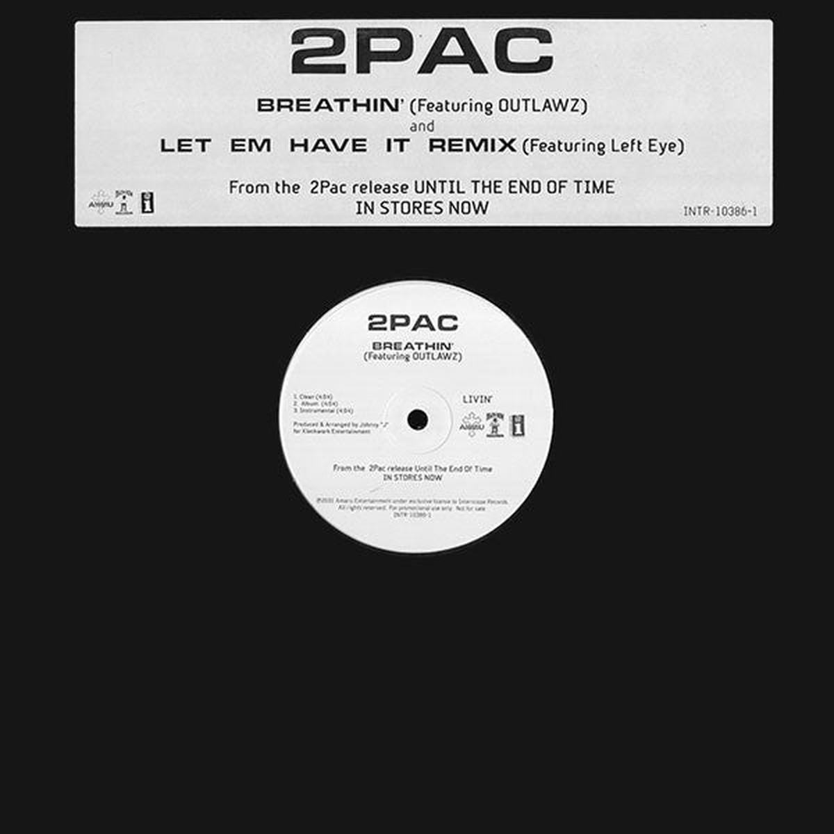 2Pac - Breathin' / Let 'Em Have It Remix (12", Promo)