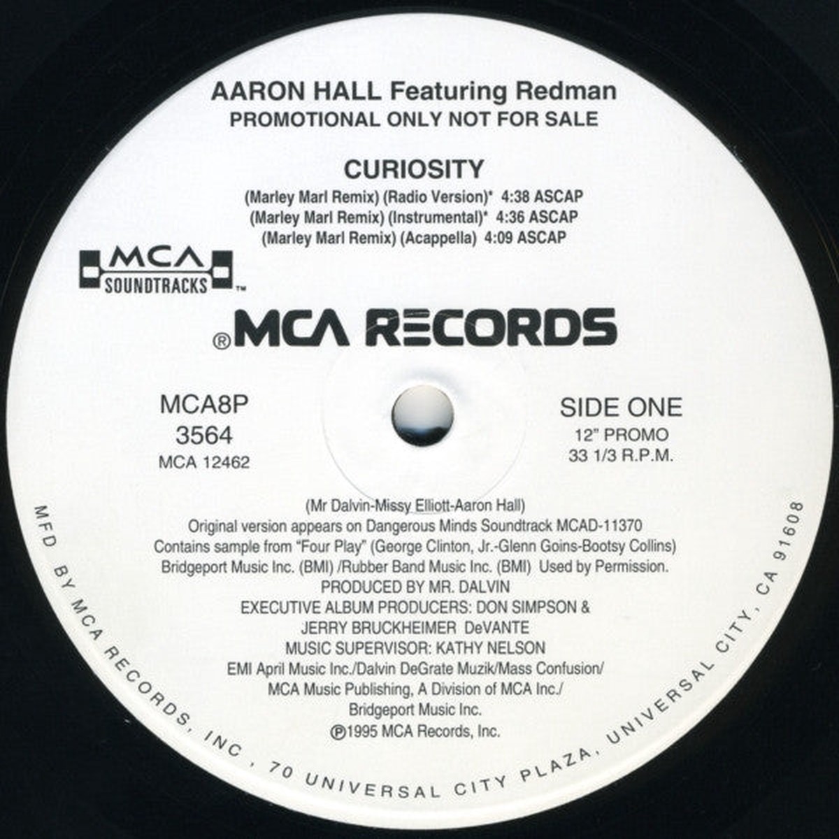 Aaron Hall - Curiosity (12", Promo)