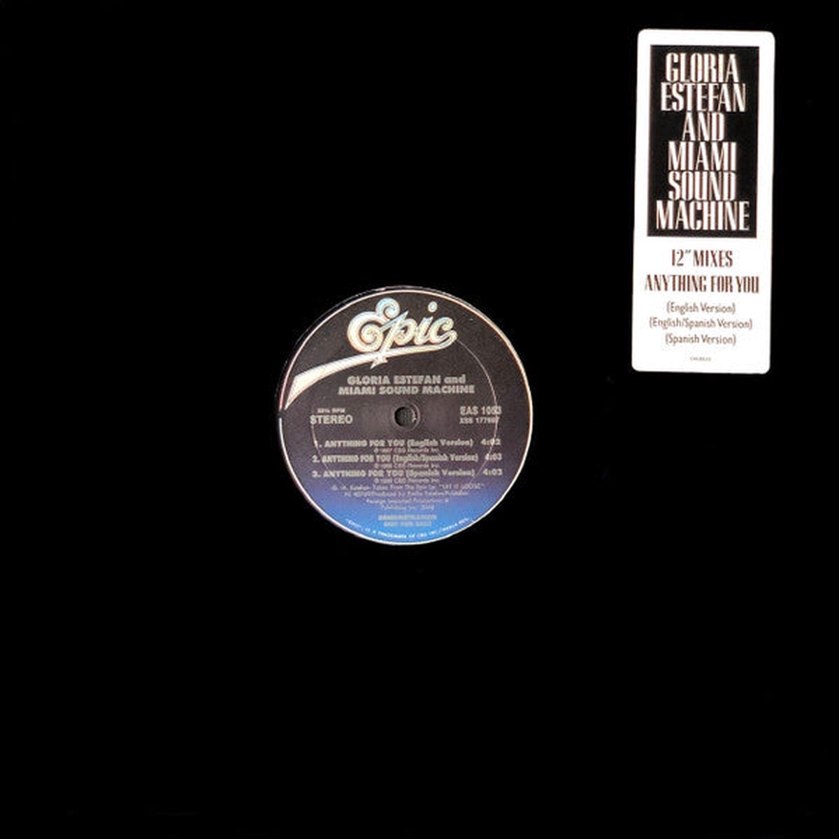 Miami Sound Machine - Anything For You (12", Single, Promo)