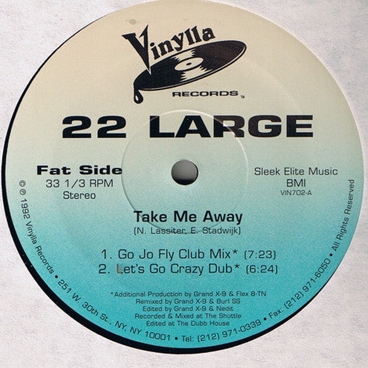 22 Large - Take Me Away (12")