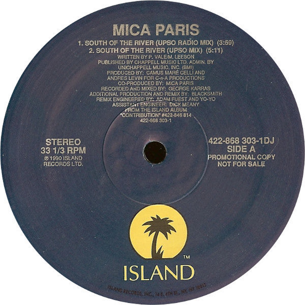 Mica Paris - South Of The River (12", Promo)